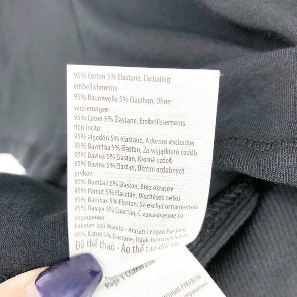 COTTON ON BODY Women's Active Rib Long Sleeve Top Black XS Relaxed Fit NWT - Picture 12 of 13